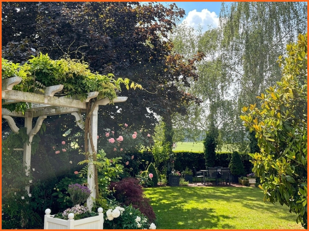-Reserviert!- Klassischer Bungalow in Bestlage – Aussicht, Ruhe, Lebensqualität und nahe gelegenen Golfplatz! - Garten zum Wohlfühlen (9949)